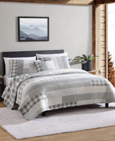Shop Eddie Bauer Closeout  Fairview Cotton Reversible Quilt Sets In Gray