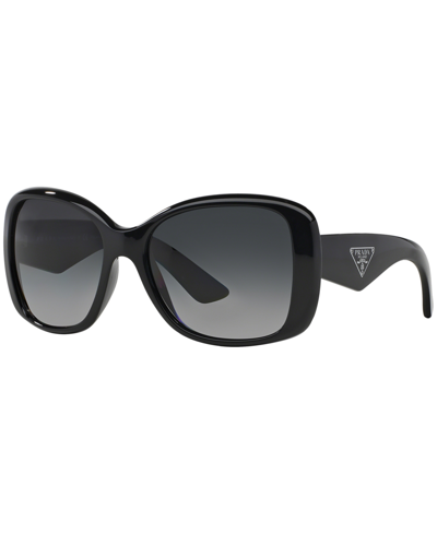 Shop Prada Polarized Sunglasses , Pr 32psp In Black,grey Polar