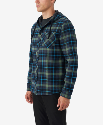 Shop O'neill Men's Clayton Hooded Shirt In Graphite
