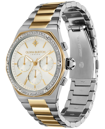 Olivia Burton Women's Hexa Multifunction Two-tone Stainless Steel Bracelet Watch 38mm In Two-tone