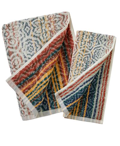 Shop Skl Home Rhapsody Cotton 2 Piece Hand Towel Set, 26" X 16" In Spice