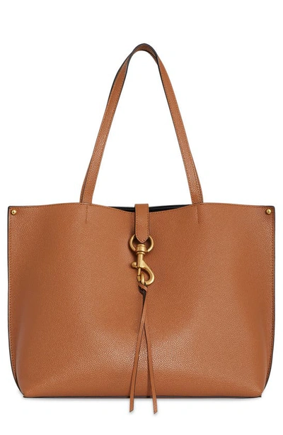 Shop Rebecca Minkoff Megan Leather Tote In Caramello/ Caramello