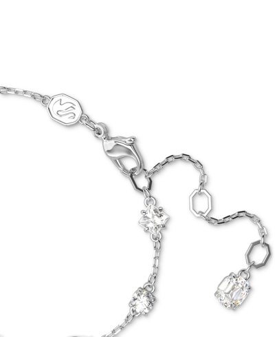 Swarovski Silver-tone Mixed Crystal Station Flex Bracelet In Silver