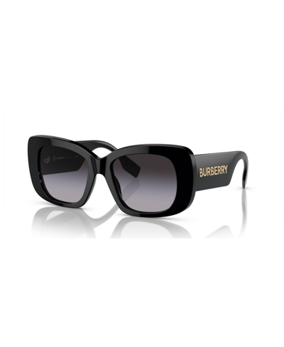 Shop Burberry Women's Sunglasses, Gradient Be4410 In Black