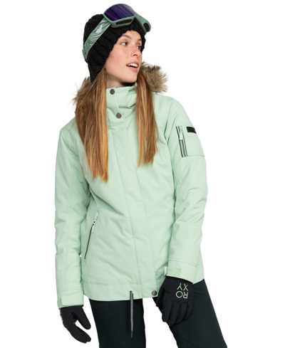 Shop Roxy Juniors' Meade Snow Jacket In Cameo Green