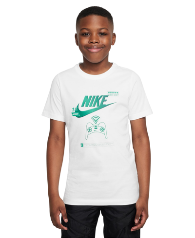 Shop Nike Big Kids Sportswear Printed T-shirt In White