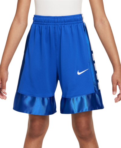 Shop Nike Big Boys Elite Dri-fit Basketball Shorts In Game Royal