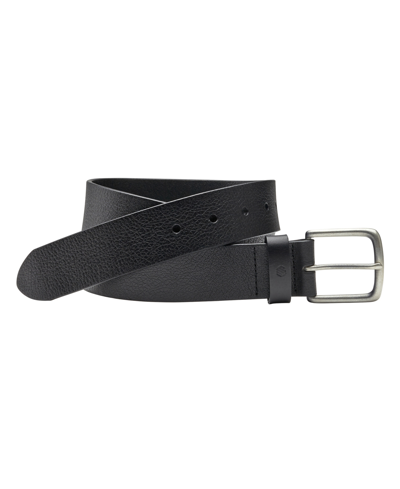 Shop Johnston & Murphy Men's Tumbled Straight Edge Belt In Black