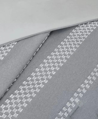Madison Park Drew 5 Pc. Clipped Jacquard Comforter Set In Gray