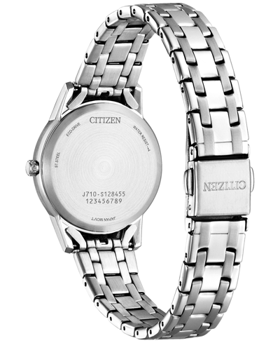 Shop Citizen Eco-drive Women's Classic Stainless Steel Bracelet Watch 29mm In Silver-tone