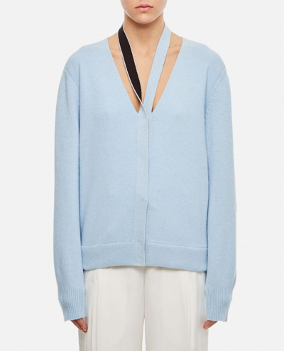 Shop Fendi Mirror C Sweater In Sky Blue