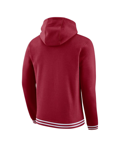 Nike Crimson Oklahoma Sooners Sketch Retro Pullover Hoodie In Crimson