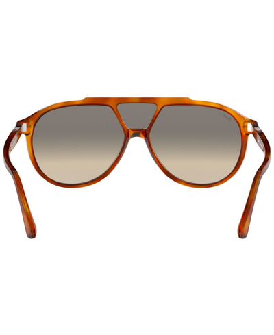 Shop Persol Men's Sunglasses, Po3217s Gradient In Terra Di Siena,clear Gradient Grey