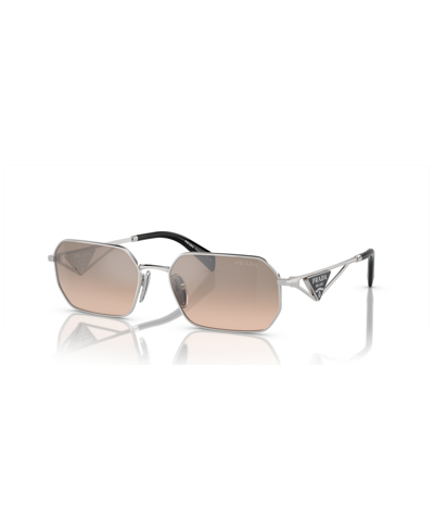 Shop Prada Women's Sunglasses, Mirror Gradient Pr A51s In Pale Gold