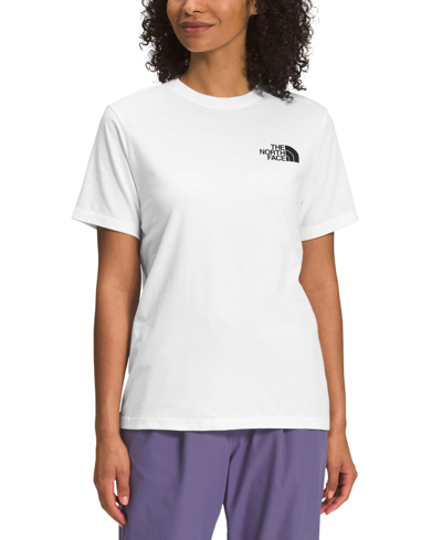 Shop The North Face Women's Nse Box Logo T-shirt In Tnf White,tnf Black