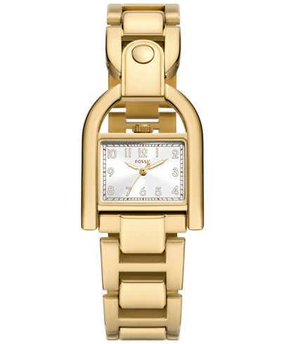 Shop Fossil Women's Harwell Three-hand Gold-tone Stainless Steel Watch 28mm