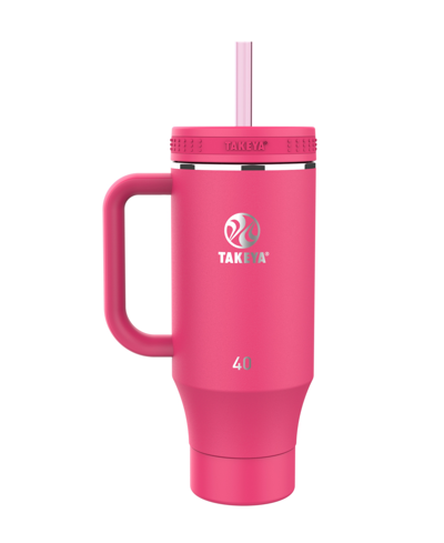 Shop Takeya Fixed Handle Tumbler 40 oz In Dragonfruit