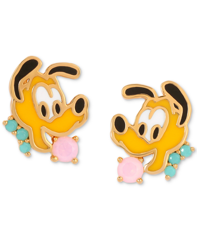 Shop Girls Crew 18k Gold-plated Color Crystal Pluto Stud Earrings