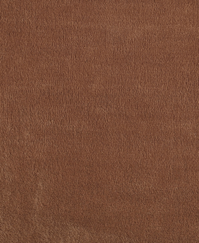 Kenneth Cole Reaction Solid Ultra Soft Plush Fleece Blanket In Ginger Orange
