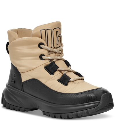 Shop Ugg Women's Yose Puffer Lace-up Booties In Mustard Seed