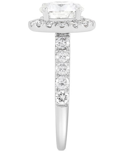 Grown With Love Igi Certified Lab Grown Diamond Halo Engagement Ring (3 Ct. T.w.) In 14k White Gold In White Gold