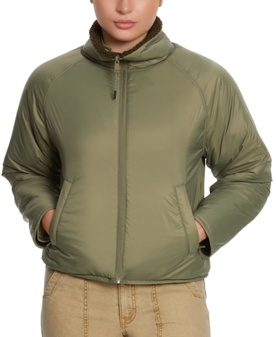 Shop Bass Outdoor Women's Reversible Fleece Zip Jacket In Deep Lichen Green