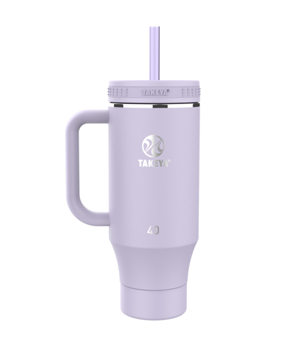 Shop Takeya Fixed Handle Tumbler 40 oz In Vivacity Purple