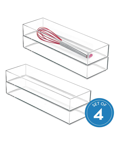 Shop Idesign Clarity Drawer Organizer, Set Of 4 In No Color