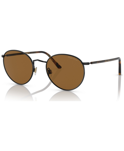 Shop Ralph Lauren Men's Sunglasses, Rl707651-x In Shiny Black