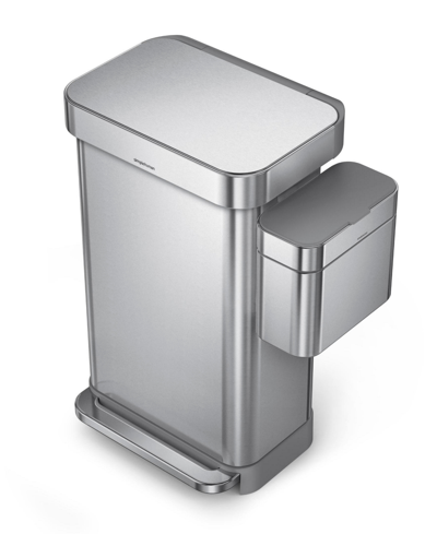 Simplehuman Compost Caddy, 4 Liter In Brushed Stainless Steel