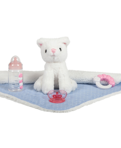 Jc Toys La Newborn 15" Real Girl Baby Doll With Pet Cat Set, 10 Pieces In Blue