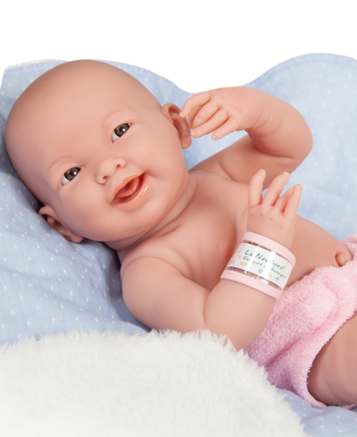 Jc Toys La Newborn 15" Real Girl Baby Doll With Pet Cat Set, 10 Pieces In Blue