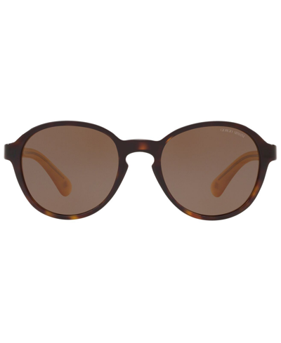 Shop Giorgio Armani Men's Sunglasses In Dark Havana,brown