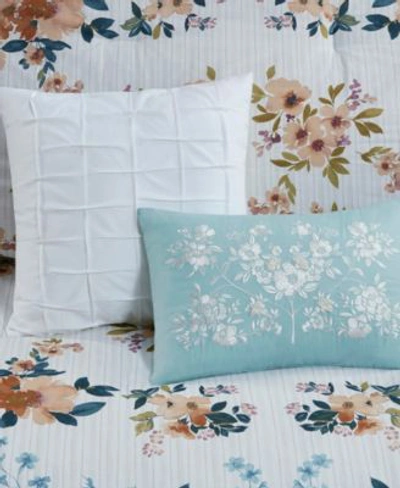 Madison Park Jules Cotton Floral 5-pc. Comforter Set, King/california King In Teal