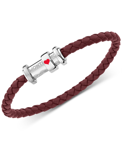 Shop Montblanc Men's Meisterstuck Around The World In 80 Days Ace Of Hearts Bracelet In Red