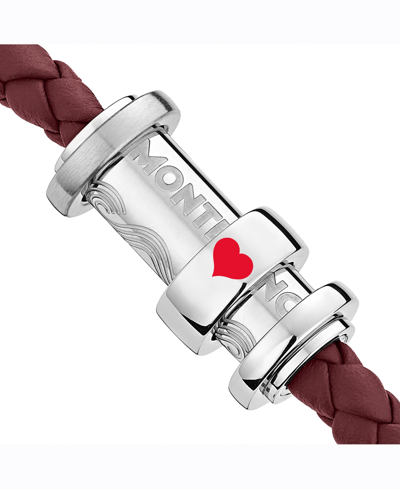 Shop Montblanc Men's Meisterstuck Around The World In 80 Days Ace Of Hearts Bracelet In Red