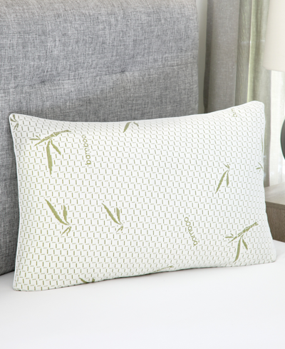 Prosleep Rayon From Bamboo Gel-infused Memory Foam Cluster Pillow, Jumbo In White,green