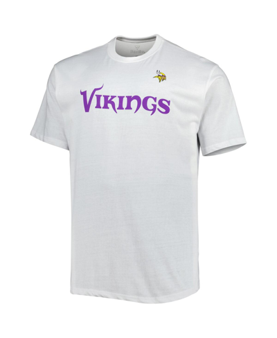Shop Fanatics Men's  White Minnesota Vikings Big And Tall Hometown Collection Hot Shot T-shirt