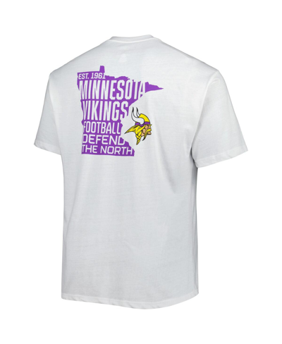 Shop Fanatics Men's  White Minnesota Vikings Big And Tall Hometown Collection Hot Shot T-shirt