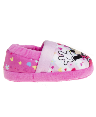 Shop Disney Little Girls Minnie Mouse Happy Go Lucky Dual Sizes Slippers In Pink
