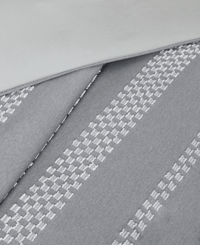 Madison Park Drew Clipped Jacquard 3-pc. Duvet Cover Set, King/california King In Gray