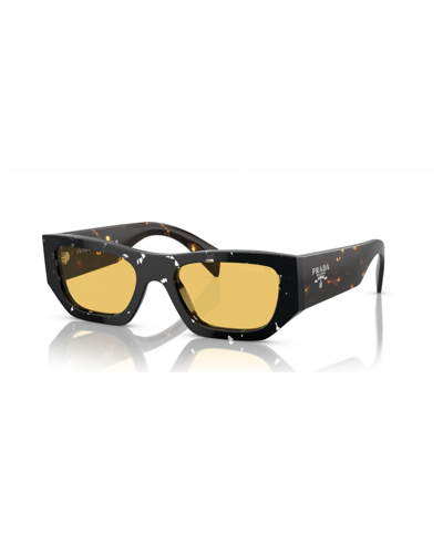 Shop Prada Unisex Sunglasses Pr A01s In Havana Black Transparent