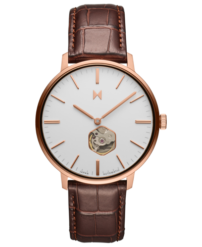Mvmt Men's Legacy Slim Automatic Brown Leather Watch 42mm In Brown