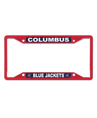 Wincraft Columbus Blue Jackets Chrome Colored License Plate Frame In Red