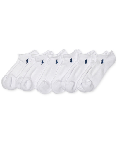 Shop Polo Ralph Lauren Women's 6-pk. Cushion Low-cut Socks In White Assortment