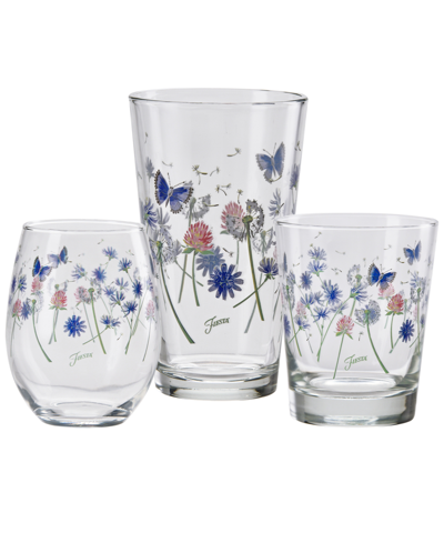 Shop Fiesta Breezy Floral 15-ounce Tapered Double Old Fashioned (dof) Glass, Set Of 4 In Multicolor