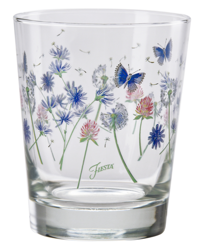 Fiesta Breezy Floral 15-ounce Tapered Double Old Fashioned (dof) Glass, Set Of 4 In Multicolor