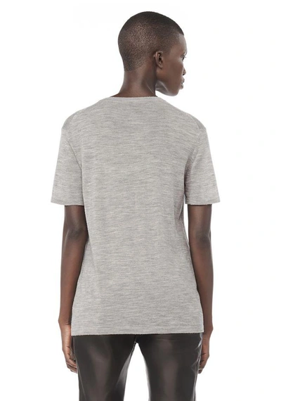 Shop Alexander Wang Knit Crewneck T-shirt In Light Gray
