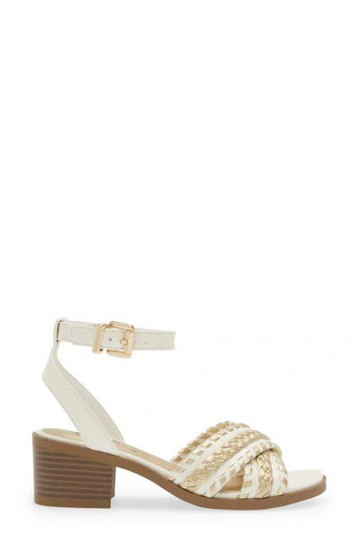 Shop Vince Camuto Kids' Ankle Strap Sandal In Off White Multi