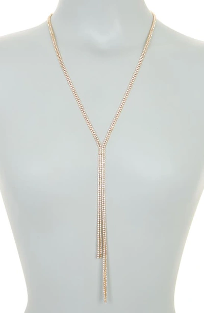 Shop Cara Crystal Y-necklace In Gold